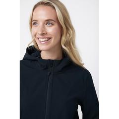 Vue Veste femme soft shell en polyester recyclé Iqoniq Makalu de couleur noir| Krokrodeal