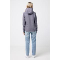 Vue Veste femme soft shell en polyester recyclé Iqoniq Makalu de couleur gris| Krokrodeal