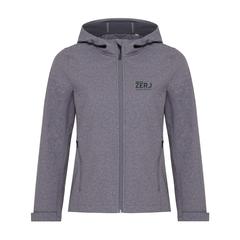 Vue Veste femme soft shell en polyester recyclé Iqoniq Makalu de couleur gris| Krokrodeal