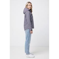 Vue Veste femme soft shell en polyester recyclé Iqoniq Makalu de couleur gris| Krokrodeal