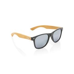 Vue Lunettes de soleil en fibre de paille et bambou de couleur noir| Krokrodeal