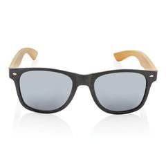 Vue Lunettes de soleil en fibre de paille et bambou de couleur noir| Krokrodeal