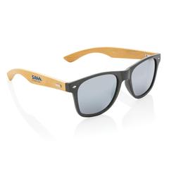 Vue Lunettes de soleil en fibre de paille et bambou de couleur noir| Krokrodeal