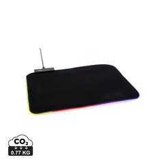 Vue Tapis de souris gaming RGB de couleur noir| Krokrodeal