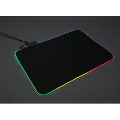 Vue Tapis de souris gaming RGB de couleur noir| Krokrodeal