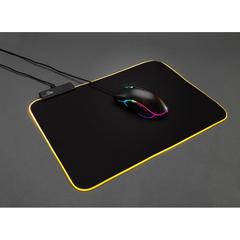 Vue Tapis de souris gaming RGB de couleur noir| Krokrodeal