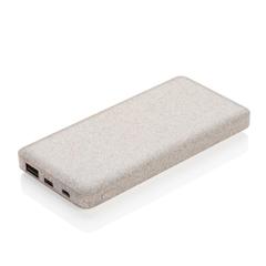 Vue Powerbank en fibre de paille de blé 10.000 mAh de couleur vert| Krokrodeal