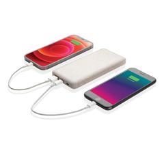Vue Powerbank en fibre de paille de blé 10.000 mAh de couleur vert| Krokrodeal