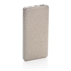 Vue Powerbank en fibre de paille de blé 10.000 mAh de couleur vert| Krokrodeal