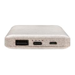 Vue Powerbank en fibre de paille de blé 10.000 mAh de couleur vert| Krokrodeal