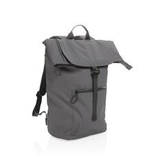 Vue Sac à dos ordinateur 15,6" en rPET déperlant Impact AWARE™ de couleur gris| Krokrodeal