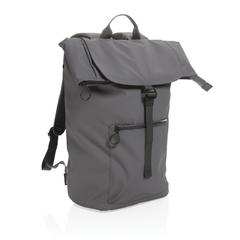 Vue Sac à dos ordinateur 15,6" en rPET déperlant Impact AWARE™ de couleur gris| Krokrodeal