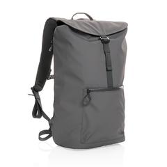 Vue Sac à dos ordinateur 15,6" en rPET déperlant Impact AWARE™ de couleur gris| Krokrodeal