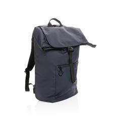 Vue Sac à dos ordinateur 15,6" en rPET déperlant Impact AWARE™ de couleur bleu| Krokrodeal
