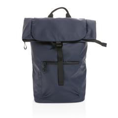 Vue Sac à dos ordinateur 15,6" en rPET déperlant Impact AWARE™ de couleur bleu| Krokrodeal