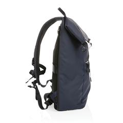 Vue Sac à dos ordinateur 15,6" en rPET déperlant Impact AWARE™ de couleur bleu| Krokrodeal