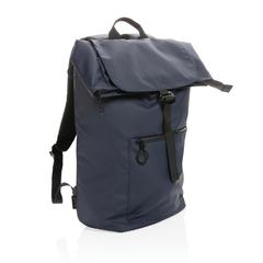 Vue Sac à dos ordinateur 15,6" en rPET déperlant Impact AWARE™ de couleur bleu| Krokrodeal