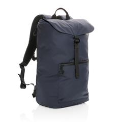 Vue Sac à dos ordinateur 15,6" en rPET déperlant Impact AWARE™ de couleur bleu| Krokrodeal