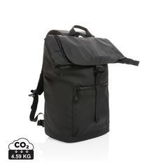 Vue Sac à dos ordinateur 15,6" en rPET déperlant Impact AWARE™ de couleur noir| Krokrodeal