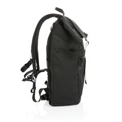 Vue Sac à dos ordinateur 15,6" en rPET déperlant Impact AWARE™ de couleur noir| Krokrodeal