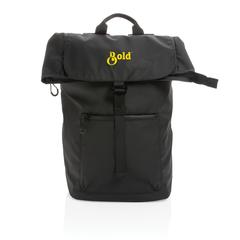 Vue Sac à dos ordinateur 15,6" en rPET déperlant Impact AWARE™ de couleur noir| Krokrodeal