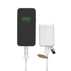 Vue Câble Oakland 6-in-1 à charge 45W en plastique recyclé RCS de couleur blanc| Krokrodeal