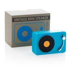 Vue Mini enceinte 3W rétro de couleur bleu| Krokrodeal