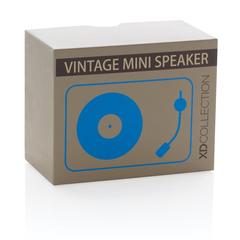 Vue Mini enceinte 3W rétro de couleur bleu| Krokrodeal