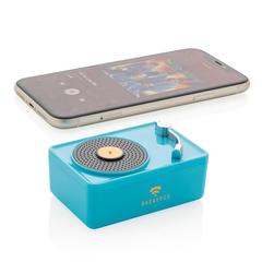 Vue Mini enceinte 3W rétro de couleur bleu| Krokrodeal