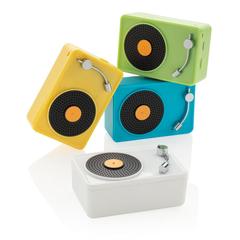 Vue Mini enceinte 3W rétro de couleur bleu| Krokrodeal