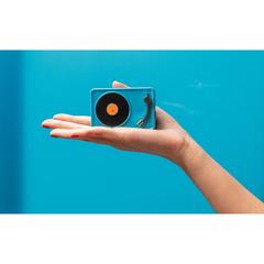 Vue Mini enceinte 3W rétro de couleur bleu| Krokrodeal