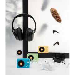 Vue Mini enceinte 3W rétro de couleur bleu| Krokrodeal