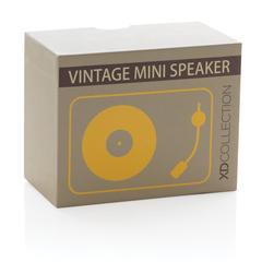 Vue Mini enceinte 3W rétro de couleur jaune| Krokrodeal