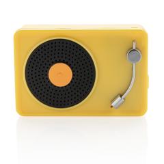 Vue Mini enceinte 3W rétro de couleur jaune| Krokrodeal