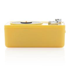 Vue Mini enceinte 3W rétro de couleur jaune| Krokrodeal