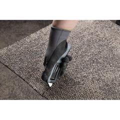 Vue Couteau à rétraction automatique en plastique recyclé RCS de couleur gris| Krokrodeal