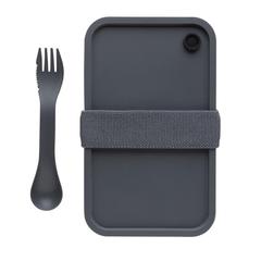 Vue Boîte à Lunch en PP avec cuichette de couleur gris| Krokrodeal