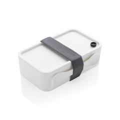 Vue Boîte à Lunch en PP avec cuichette de couleur blanc| Krokrodeal