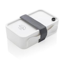 Vue Boîte à Lunch en PP avec cuichette de couleur blanc| Krokrodeal