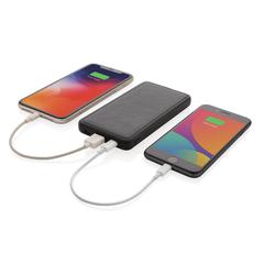 Vue Batterie de secours 10.000 mAh Tusca de couleur noir| Krokrodeal