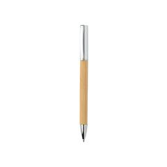Vue Stylo moderne en bambou de couleur marron| Krokrodeal
