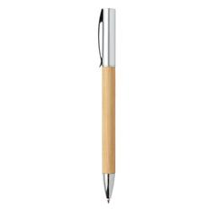 Vue Stylo moderne en bambou de couleur marron| Krokrodeal