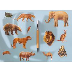 Vue Stylo moderne en bambou de couleur marron| Krokrodeal