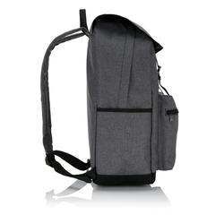 Vue Sac à dos pour ordinateur portable avec sangles magnétiques de couleur gris| Krokrodeal