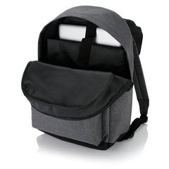 Vue Sac à dos pour ordinateur portable avec sangles magnétiques de couleur gris| Krokrodeal