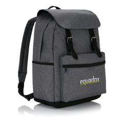 Vue Sac à dos pour ordinateur portable avec sangles magnétiques de couleur gris| Krokrodeal