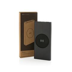 Vue Powerbank 10.000mAh et 18W en aluminium recyclé RCS Terra de couleur gris| Krokrodeal