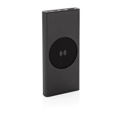 Vue Powerbank 10.000mAh et 18W en aluminium recyclé RCS Terra de couleur gris| Krokrodeal