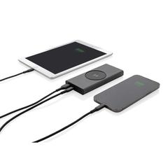 Vue Powerbank 10.000mAh et 18W en aluminium recyclé RCS Terra de couleur gris| Krokrodeal