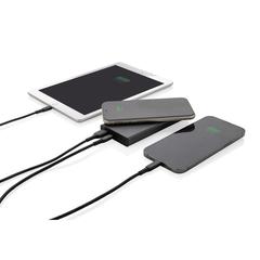 Vue Powerbank 10.000mAh et 18W en aluminium recyclé RCS Terra de couleur gris| Krokrodeal
